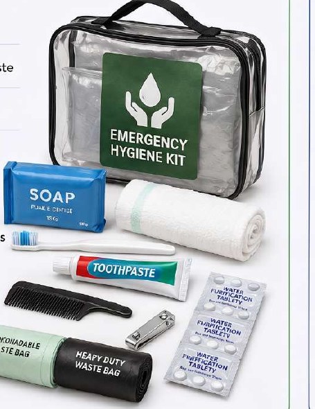 Emergency Hygiene Kits contents
